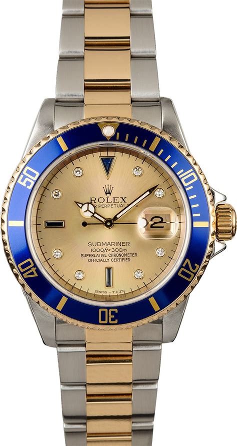 rolex submariner serti champagne dial|rolex submariner 16613 for sale.